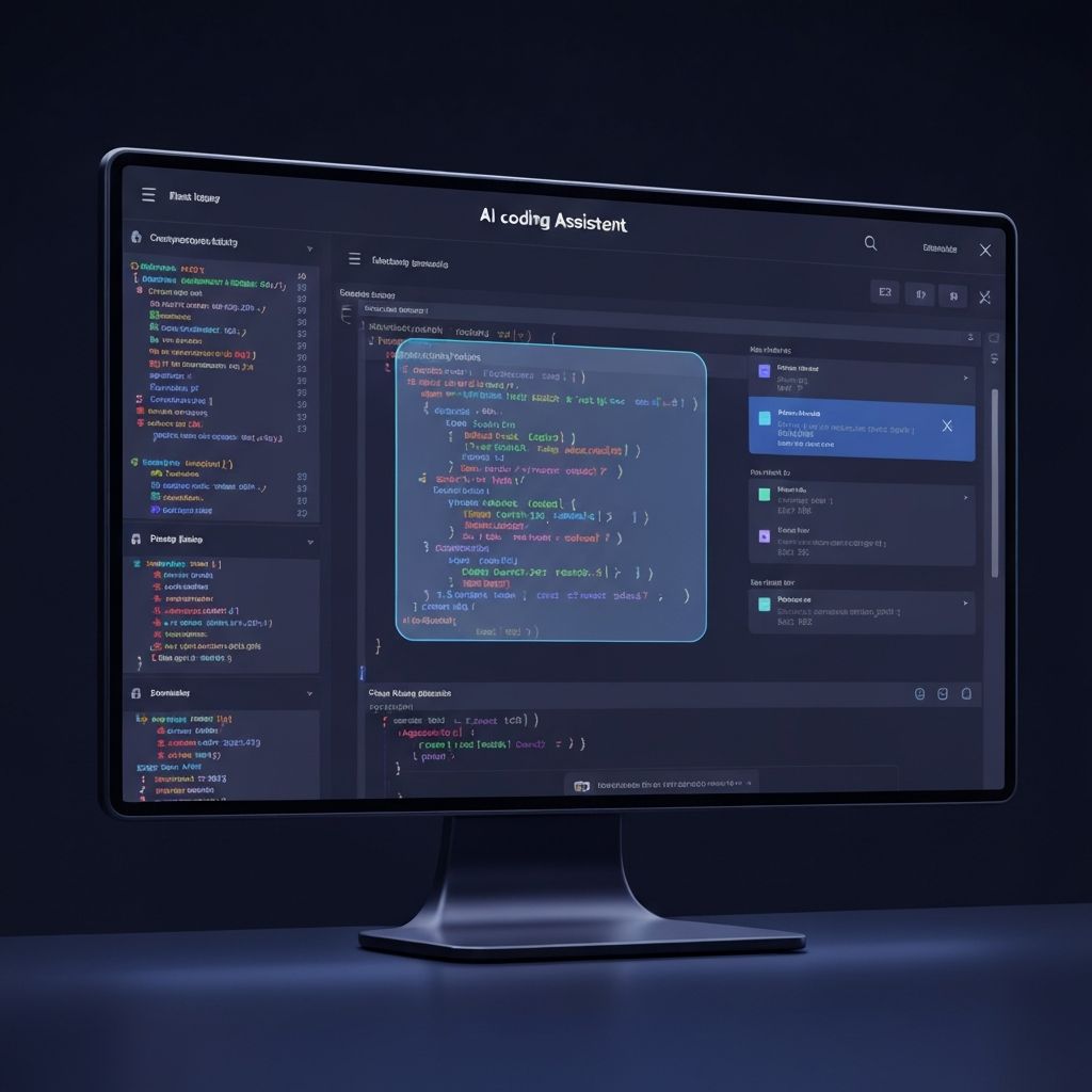 AI coding assistant interface showing natural language to code conversion