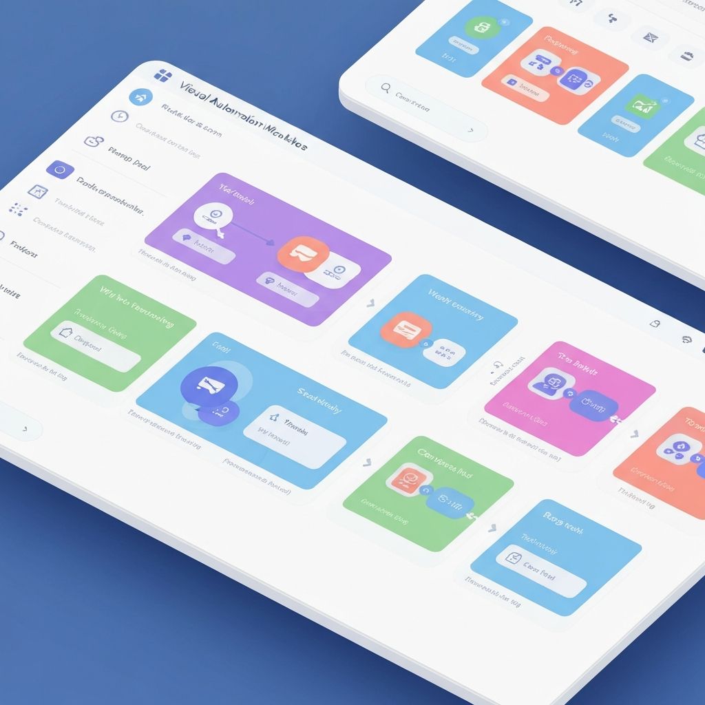 Make.com visual automation interface showing connected modules and data flow